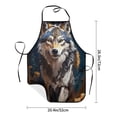 thumbnail image 6 of Zufioo Oil Painting Tribal Wolf Print Tie-up Apron, Unisex Kitchen Apron - Oil-proof, Stain-proof and Waterproof, Suitable for Restaurants and Service Industries-One Size, 6 of 9