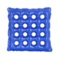 thumbnail image 1 of Inflatable Donut Cushion Thicken PVC Round Shape Prevent Bedsore Leakproof Wheelchair Stool Chair Cushion16 Hole Tetragonum Pad Blue, 1 of 1
