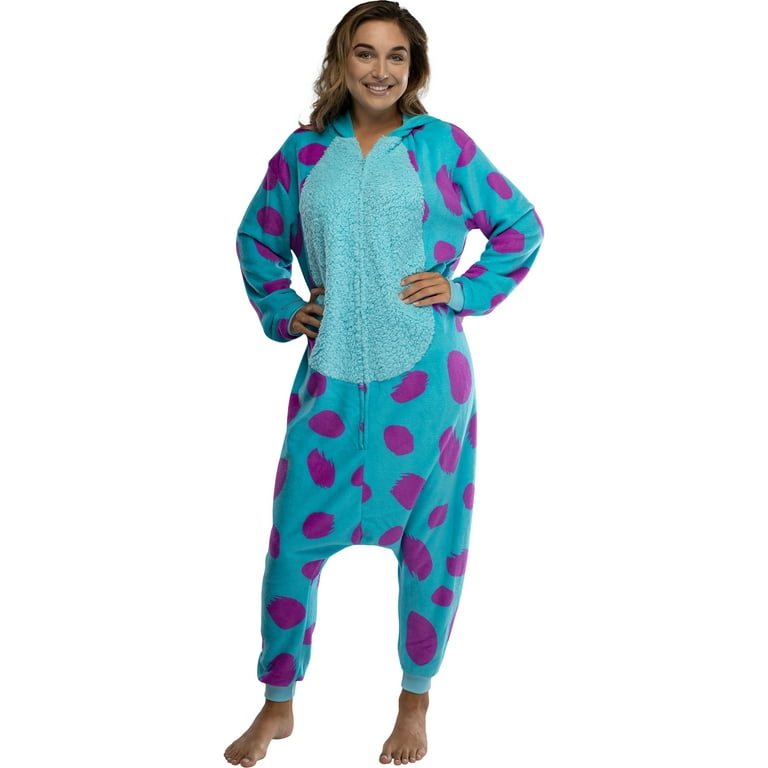 MJC Mens Disney Pixar Monsters Inc Sulley One Piece Hooded Kigurumi Pajama Medium