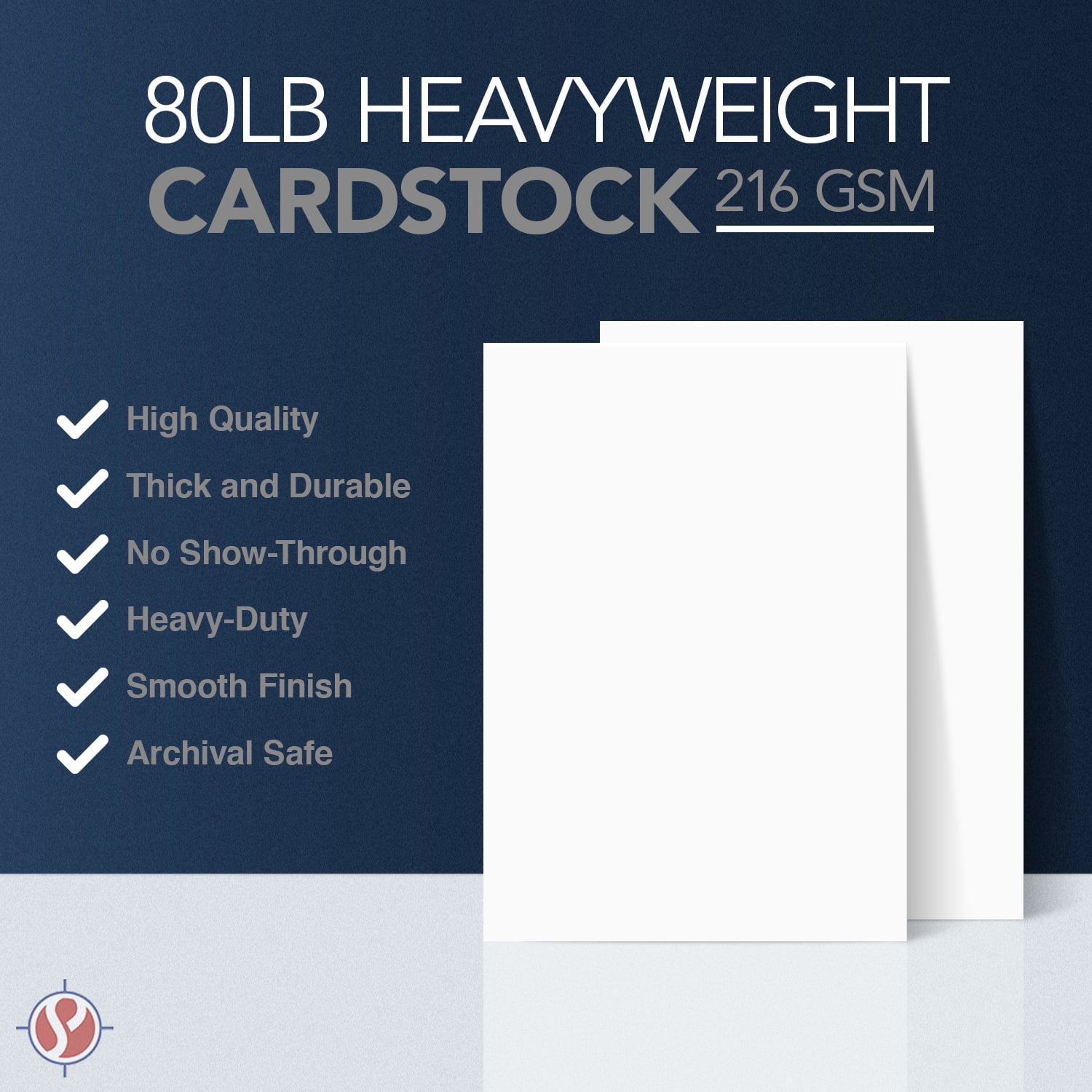 A3 White Heavyweight Card Stock | Extra Thick & Durable 80lb Cover (216 GSM) – Smooth Finish | For Arts & Crafts, Charts, Presentations Posters | 11.7" x 16.5" Inches | 50 per Pack