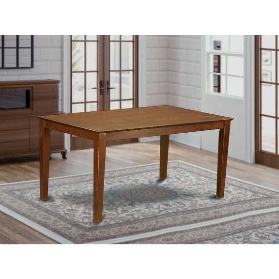 Rectangular Dining Table - 36x60 Inch Wood Table - Modern Bohemian Style - Mahogany Finish