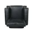 thumbnail image 5 of Christopher Knight Home Dowd  Faux Leather Club Chair with Nailhead Trim by  Midnight Black/ Dark Brown, 5 of 5