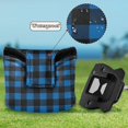 thumbnail image 6 of Haosy Dark Blue and Glack Gingham Golf Mallet Putter Cover Strong Magnetic Leather Golf Club Headcover Closure, 6 of 7