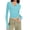 Light Blue, variant on Lovskoo Christmas Gift Womens Basic Tops Solid Color V Neck Long Sleeve Knitting Tshirt Slim Blouse Tops White
