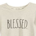 thumbnail image 6 of Rae Dunn Women's BLESSED Short Sleeve Crew Neck Graphic T-Shirt, 6 of 7
