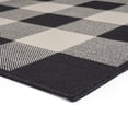 thumbnail image 3 of Ina Area Rug, Rectangular 5 x 7, Black, White, Gray Checkered Pattern, 3 of 3
