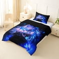 thumbnail image 2 of Erosebridal Kawaii Japanese Girl Twin Comforter Sets,Blue Wild Butterfly Bedding Set For Kids, Reversible 2-Piece, 2 of 7