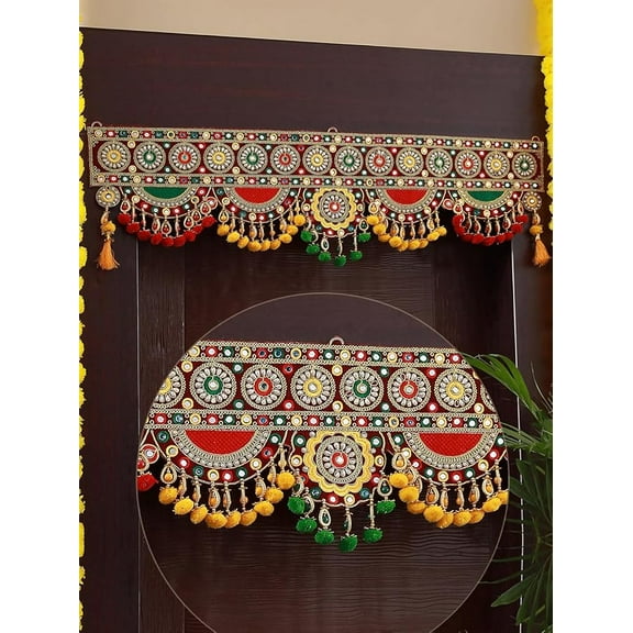 Torans for Main Door Wall Hanging Bandhanwar for Entrance Door Bandarwal for Festive Decor (Length 37 inch, Multicolor) - Decoration Item for Home Décor