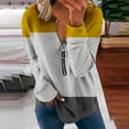 thumbnail image 2 of BLVB Women's Casual Color Block Sweatshirts Long Sleeve Half Zipper Loose Lightweight Pullover Tops Fall Clothes 2023, 2 of 5