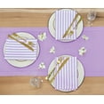 thumbnail image 5 of PurpleEssences Stripe Cloth Napkins Set of 10 (18x18 inches) - Lavender and White, 5 of 5