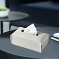 thumbnail image 3 of JLFNYA Leather Tissue Box Cover, Kleenex Box Cover, Rectangular PU Leather Square Tissue Box, Tissue Box Cover Square, Suitable for Vanity Countertop, Night Stands, Bedroom, Livingroom, 3 of 7
