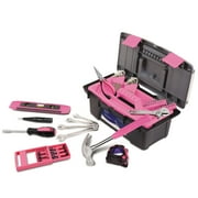 APOLLO TOOLS 53 Piece Household Tool Kit with Tool Box Pink- DT9773P PINK