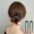 thumbnail image 6 of Wioihee 2 Pieces Metal French Hair Pins U Shaped Hair Pins U Vintage forks Sticks Pin for Updo Buns Women Hairstyle Accessories, 6 of 7