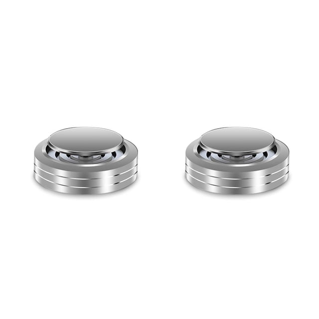 Guardoinrt Désodorisant Rond pour Voiture Éliminateur d'Odeurs Ornement Rafraîchissant Alliage d'Aluminium Rotation Diffuseur d'Arôme Désodorisant Argent 2ensemble