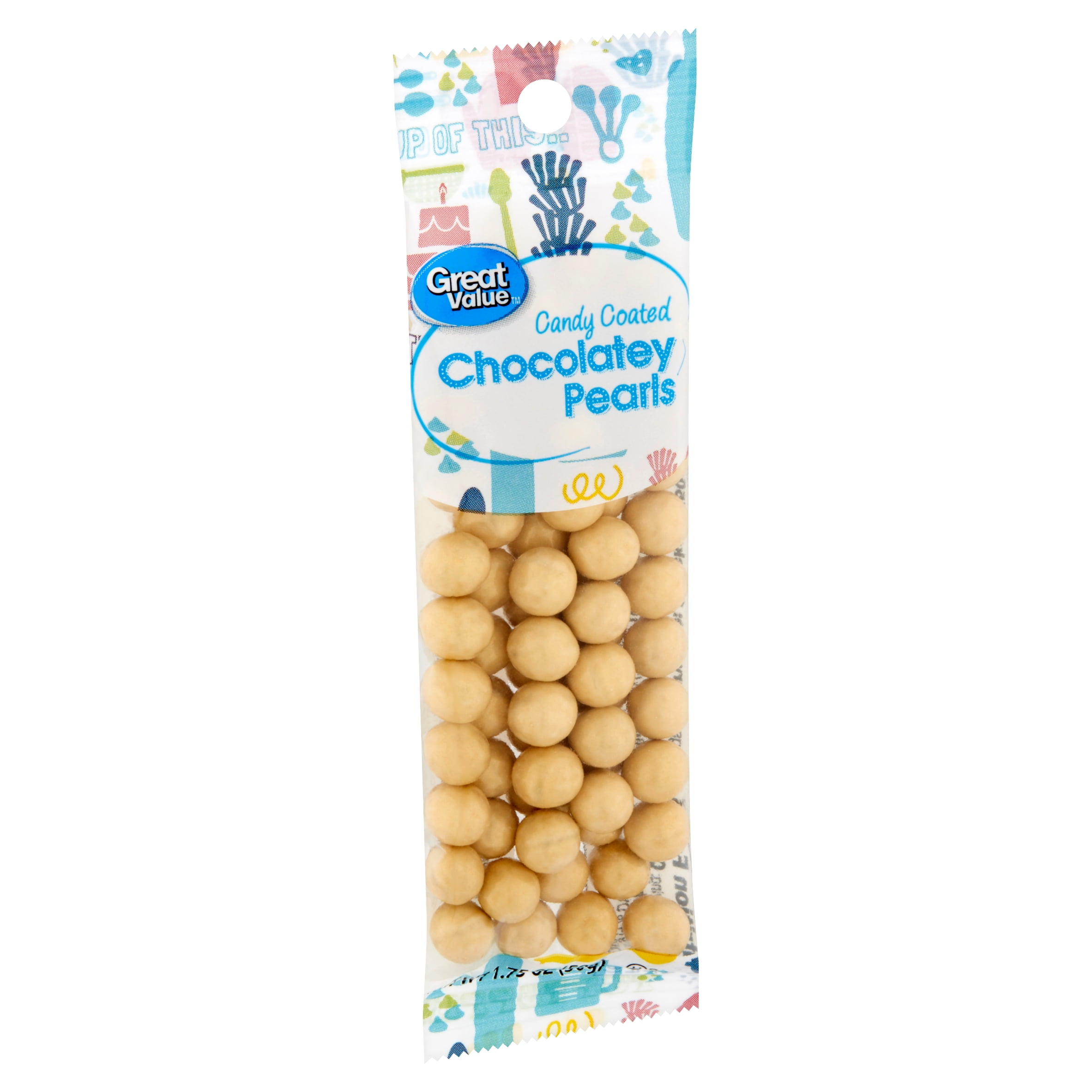 Great Value Gold Candy Coated Chocolatey Pearls, 1.75 oz