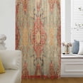 thumbnail image 6 of Red Blue Boho Sheer Curtains 54 Inches Long, Ehtnic Abstract Art Modern Geometric Light Filering Curtains, Breathable Simi Curtain Privacy Drapes for Kitchen Bathroom Nursery Small Window Treatment, 6 of 9