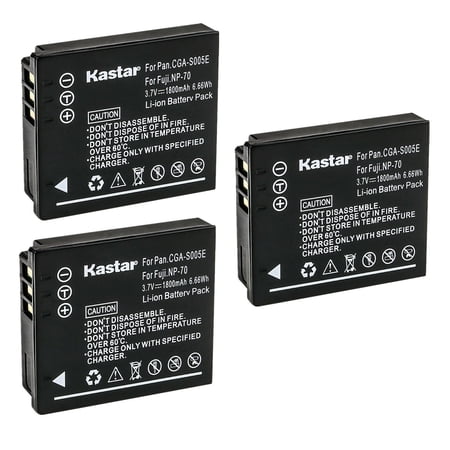 Kastar 3-Pack D-Li106 Battery Replacement for Pentax D-Li106 Battery  Pentax MX-1  X90 Digital Camera