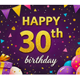 thumbnail image 4 of Vibrant Colorful Background for 30th Birthday Celebration Party Happy Birthday Banner Balloons Gift Box Decors Photography Props Party Supplies, 4 of 7