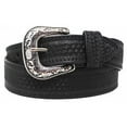thumbnail image 2 of 44  Western 1-1/2" Wide Basket Weave Tooled Full-Grain Black Leather Belt 26RS10, 2 of 2