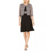 Jessica Howard Women's Dress & Lace Jacket Black Size 14 Petite