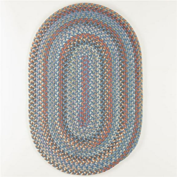 Rhody Rug BH97R024X036 2 x 3 ft. Bar Harbor Bluestone Oval Rug, Multi Color