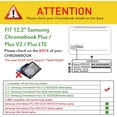 thumbnail image 2 of Fintie Sleeve Case for 12.4" Samsung Galaxy Chromebook 2 360, 12.2" Samsung Chromebook Plus V2 XE520QAB / Plus XE521QAB / Plus LTE XE525QBB - PU Leather Portfolio Book Cover, Black, 2 of 10