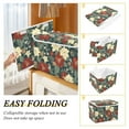 thumbnail image 2 of Yayeee Collapsible Cube Storage Bin with Lid Fabric Closet Decorative Basket with Handles, Christmas Blooms, 2 of 7