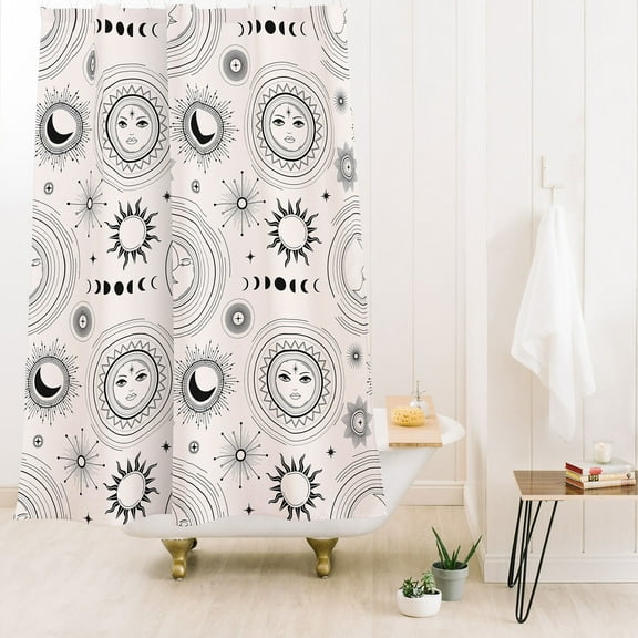 Society6 Emanuela Carratoni Esoteric Universe Shower Curtain 71" x 74"