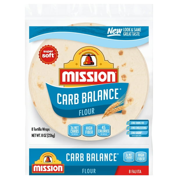 Mission Carb Balance Fajita Flour Tortillas, 8 Count