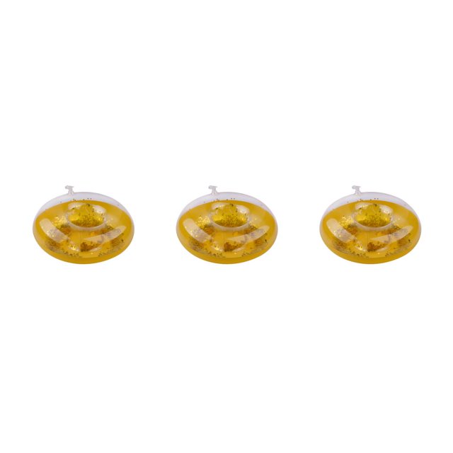QualitChoice Inflatable Cup Holder Coasters Bathing Toy Portable Beach Bar Swimming Pool Inflating Drink Beverage Bottle Holders Yellow 3Set