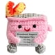 thumbnail image 3 of Lindo Crochet Contenedor Basura Fuego Apoyo Emocional Regalos Divertidos () Rosa, 3 of 4