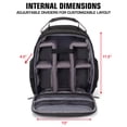 thumbnail image 2 of USA GEAR Audio Equipment Backpack - Microphone Case for Recording Microphones & Accessories - Black, 2 of 8