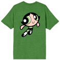 thumbnail image 2 of The Powerpuff Girls Buttercup Classic Logo Heather Green T-Shirt, 2 of 3