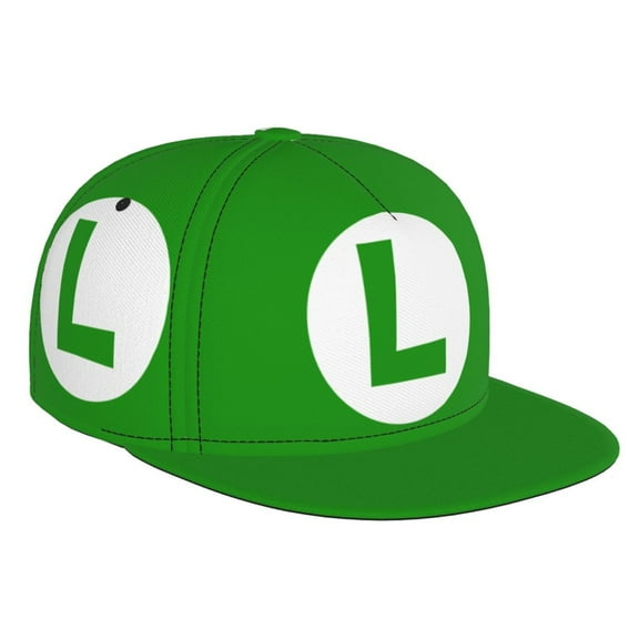 Luigi-s Mansion Flat Brim Bill Baseball Cap Adjustable Hat Hip Hop Caps for Dad Men Women