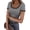 Black White Stripe, variant on Women Short Sleeve Tops Square Neck Ribbed Knit Color Block T Shirts Fitted Casual Summer 2026 Trendy Basic Tees Light Purple Large