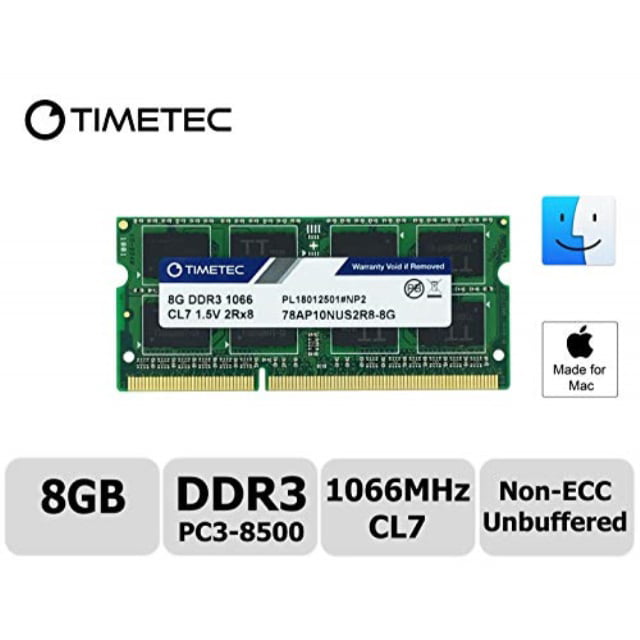 reservedele Lamme rigdom Timetec Hynix IC 8GB Compatible for Apple DDR3 PC3-8500 1067MHz /1066MHz  SODIMM Memory Upgrade for MacBook 13 Mid 2010, MacBook Pro 13 Mid 2010,  iMac 27Late 2009, Mac Mini Mid 2010 (8GB) - Walmart.com