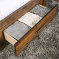 thumbnail image 2 of FOA Netti Antique Oak King Natural Wood Bed with 12" Memory Foam Mattress, 2 of 10