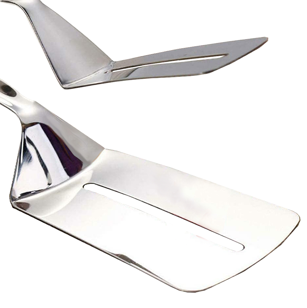 Gwen Studios Stainless Steel Grill Spatula and Tong Kitchen Utensil, 10.75" x 4"