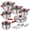 Red, variant on 15Pcs Stainless Steel Cookware Set, Pots and Pans Set with Glass Lids, Kitchen Induction Cookware with Utensil Sets For Oven & Dishwasher ,Heavy Premium Kitchen Cooking, Blue