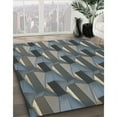 thumbnail image 2 of Ahgly Company Indoor Round Patterned Gunmetal Gray Novelty Area Rugs, 4' Round, 2 of 6