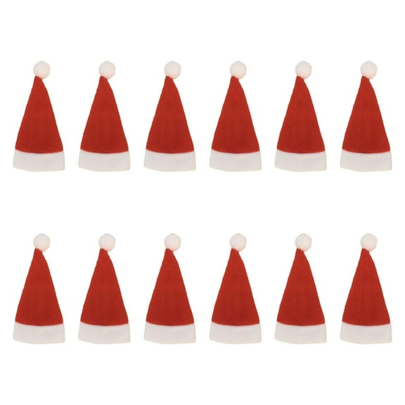 HOMYL 12 Pieces Christmas Santa Hats Silverware Holders Cutlery Holder for Holiday