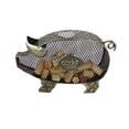 thumbnail image 2 of Wine Cork Holder Storage Pig Themed in Silver Metal, 2 of 2