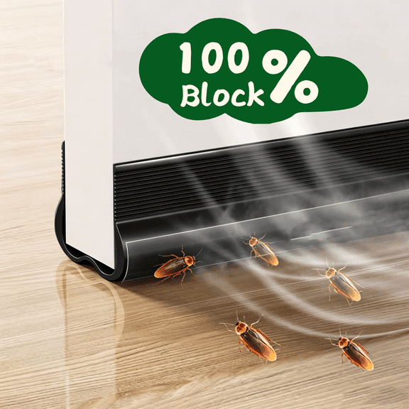 Under Door Draft Stopper Weather Stripping | PVC Door Sweep Gap Filler Noise & Wind Blocker | Slide-On Design, 93x4.5cm, Black/White/Brown/Gray | Easy Install, Strong Grip, All Floor Types