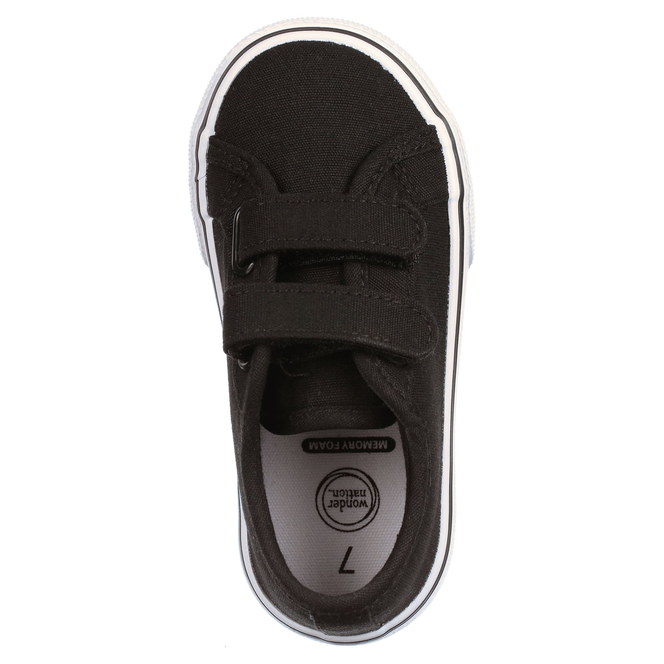 Wonder Nation Girls Canvas Skate Sneakers