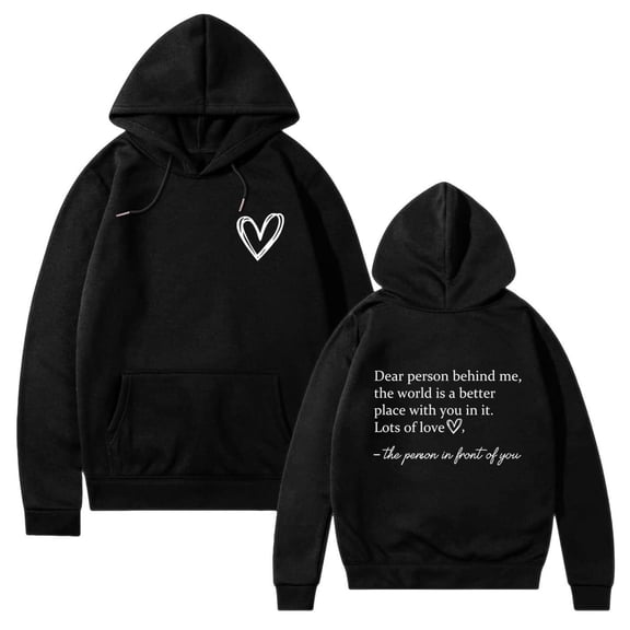 Dear Person Behind Me hoodies for Men Sweatshirt Graphic Hoodies Pullover