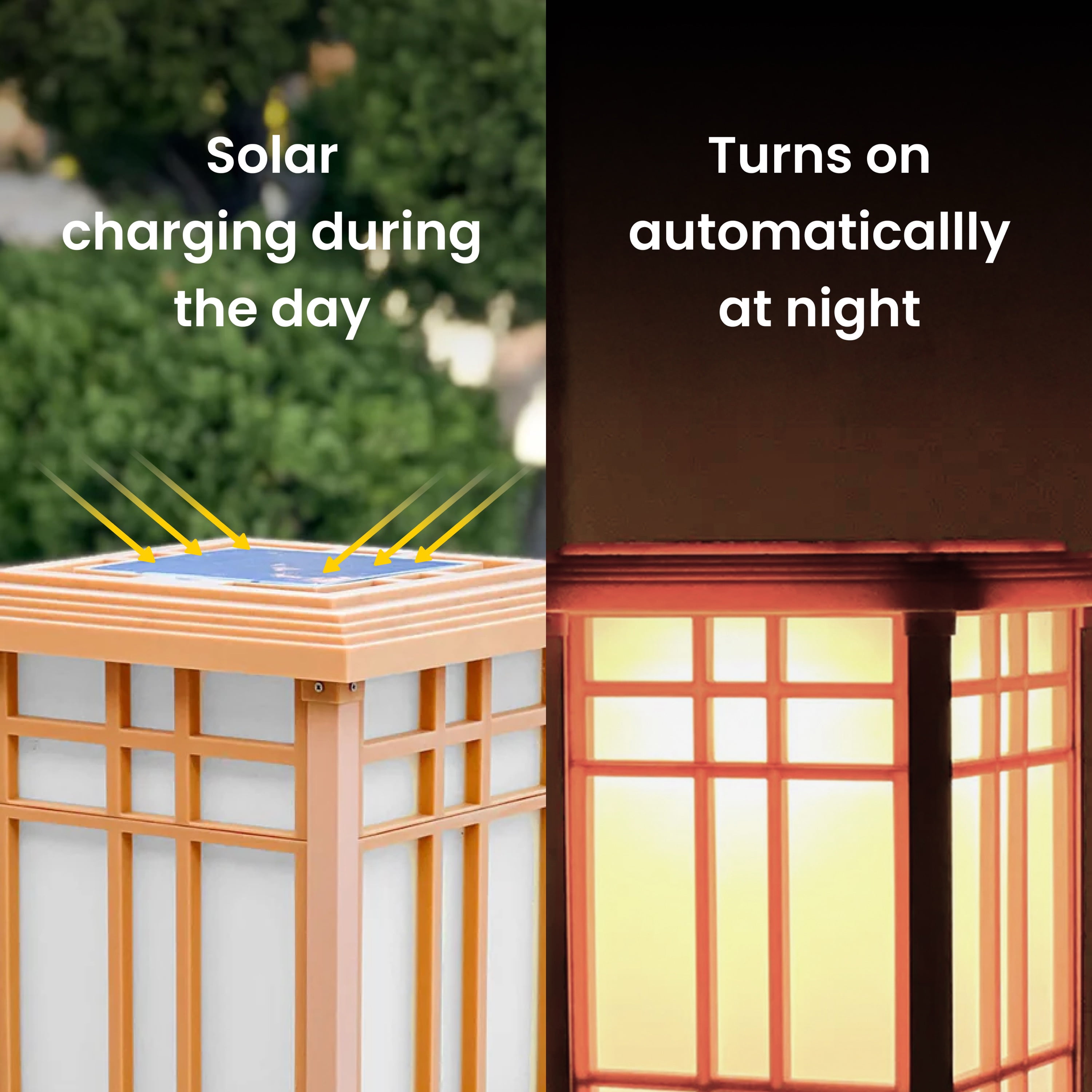 Techko Solar Zen Lantern – Amber or White Light (33.4"high)