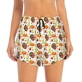 thumbnail image 4 of Lsque Thanksgiving Turkey Printed Women's Running Shorts with Liner Pockets,Elastic Quick Dry Workout Athletic Gym Yoga Shorts,Womens High Waist Shorts-Large, 4 of 9