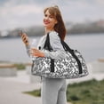 thumbnail image 6 of Rateoe Hand Drawn Snake Pattern Gym Bag for Women, Duffle Bag for Travel with Wet Pocket, Carry on Weekender Bags for Women, Water Resistant Travel Bag Duffel Bag, 6 of 7