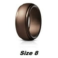 thumbnail image 3 of Brown Silicone Wedding Ring Band Men Woman Temporary Rubber Flexible Workout Gym, 3 of 3