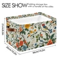 thumbnail image 4 of Yayeee 2 Pack Canvas Storage Basket with Handles for Shelves Fabric Bins Closet Organizer, Light Green Floral Pattern, 4 of 8